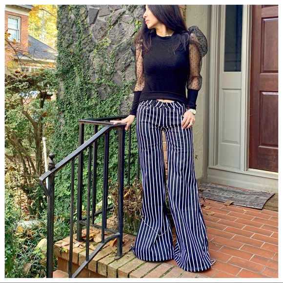 ✨LAST ONES✨PARIS✨Fabulous stripe wide leg pants - Picture 2 of 8